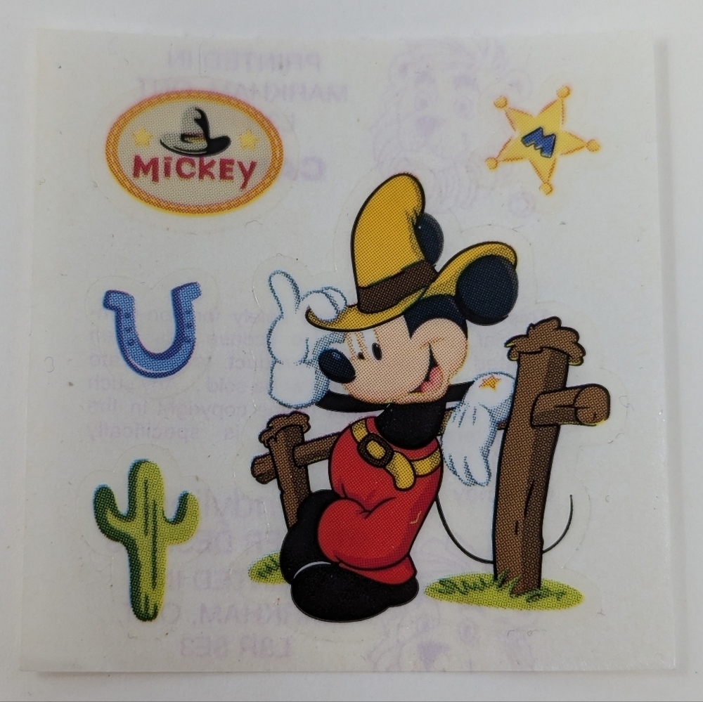Sandylion Stickers Vintage Cowboy Disney Scrapbooking